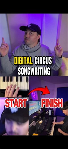My Entire AMAZING DIGITAL CIRCUS SONG writing process in 1 MINUTE! #tadc