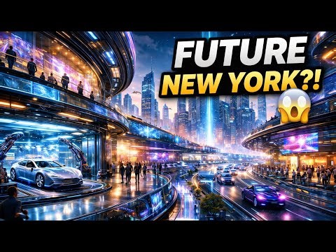 Future New York City 2050 🚗 Mega Car Factory, AI Malls & Smart Technology