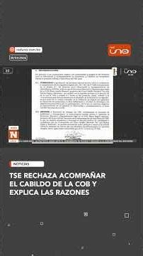 The Supreme Electoral Tribunal (TSE) refuses to accompany the COB assembly and explains the reasons