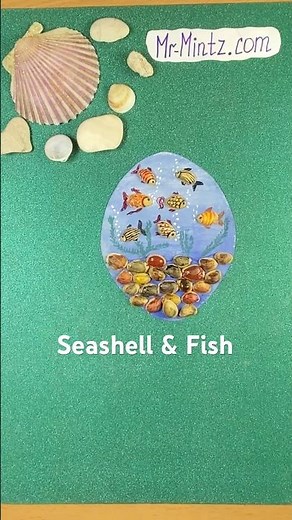 🐚 DIY Underwater Ocean Scene – Seashell & Fish Cardboard Craft!