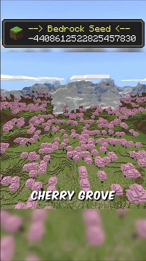 This Bedrock Cherry Grove Seed Is PERFECT FOR BUILDERS! #minecraft #minecraftseed
