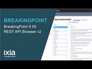 BreakingPoint 9.00 - REST API Browser v2