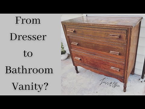 Can We TRANSFORM This Old Dresser Into a Bathroom Vanity? DIY Home Reno Project Furniture Flipping