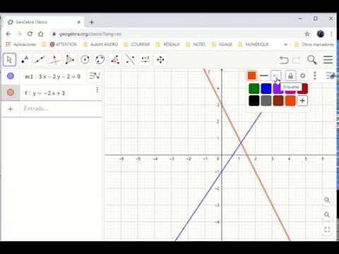 Tres formas de construir líneas rectas en Geogebra