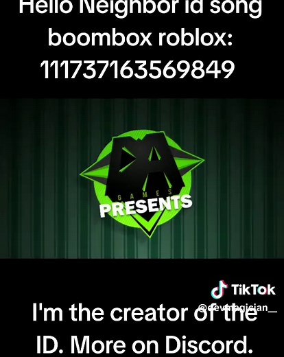 Hello Neighbor Boombox Song for Roblox Players