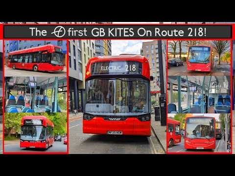 The FIRST GB KITE ELECTROLINERS On Route 218! (Observations & Interior) RIP E200s | London Buses