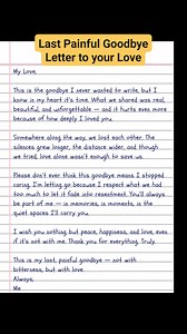 Last Painful Goodbye Letter to your Love #goodbyeletter | English Class