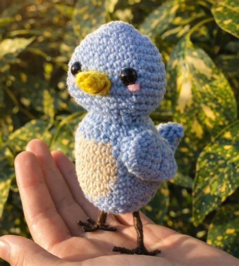 Amigurumi Baby Bird Crochet Pattern in PDF – Crochet Animal Bird Pattern – Downloadable Step-by-step Tutorial | French and English - Etsy