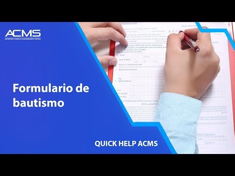 Formulario de bautismo