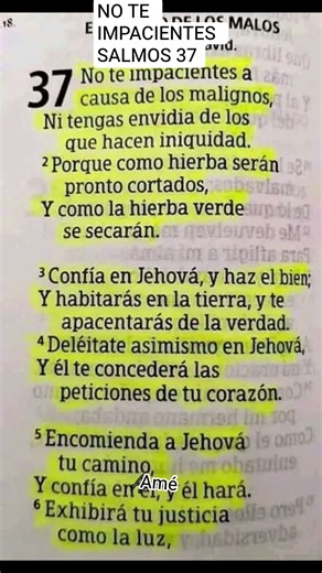Salmos 37 completo Encomienda tu camino a Jehová 🙏❤️ #amor #palabradeDios #fe #biblia #Dios