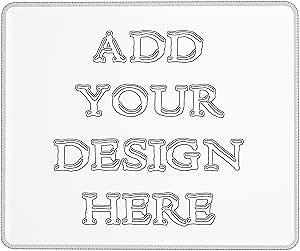 Custom Mousepad,Personalized Mousepad with Logo Photo,Design Your Own Text Customized Mouse Mat for Gaming Office Work Home,White