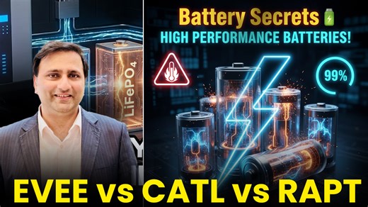 EVEE vs CATL vs REPT | BESS Cell Comparison | Cell Important Hai Ya System? BESS (Battery Energy Storage System) کے لیے EVEE، CATL اور REPT cells کا ایماندار اور عملی موازنہ۔ اس ویڈیو میں آپ جانیں گے: تینوں cells کی LFP chemistry کی حقیقت ریئل C&I BESS projects (0.5C–1C) میں پرفارمنس فرق کیوں Cell Brand سے زیادہ Integration اہم ہے Pack design، BMS، EMS، Thermal management کی اصل value IEC / TUV certifications اور Fire Safety کیوں critical ہیں ❗ اگر آپ فیکٹری یا کمرشل BESS install کرنے جا رہے ہیں