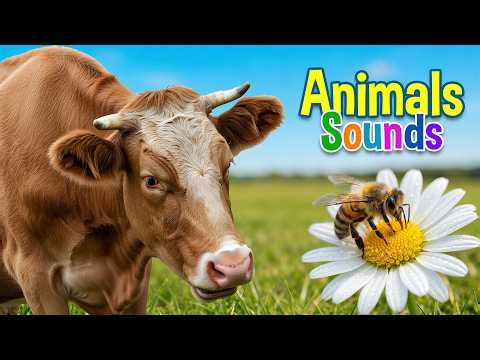 Learn Animal Sounds for Kids Farm Animals, Wild Animals & Pets 🐾