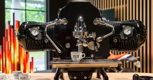 BMW turns motorcycle parts into a bold espresso machine