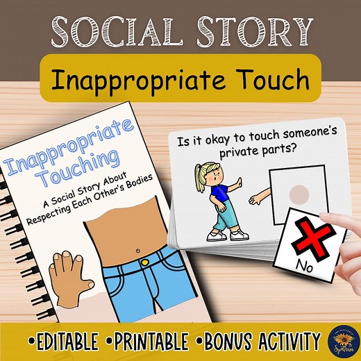 Inappropriate Touching Social Story for Kids | Body Safety Consent | Autism SEL Resource | Yes/no Cards | Personal Boundaries - Etsy Australia