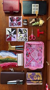 Handmade mini journal storage pouch making