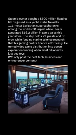 Steam’s $16B Game Money Bought a $500M “Research Yacht” for Gabe Newell