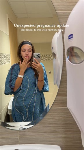 Replying to @MikMom It was SO triggering the first time it happened.i’m so glad I advocated for myself and finally got answers. I'm also so grateful God gave me so much peace while I was stuck in the hospital alone during a snow storm. Unfortunately this is just my new normal now. I know that if I have a busy day and I’m on my feet a lot, the next day I will be 🩸 • #momsoftiktok #youngmom #rainbowbaby #secondtrimester #pregnant