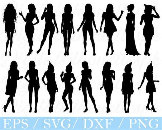 Party Girls Svg, Party Girl Silhouette, Dxf, Png - Etsy
