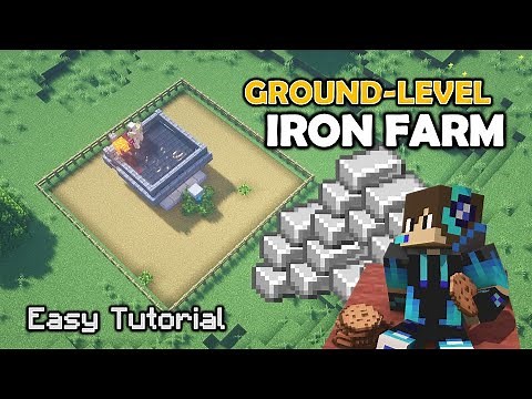 Minecraft Easy Ground-level Iron Farm 1.21.6 | 1.16 to 1.21.5 | Java | Survival Mode Tutorial