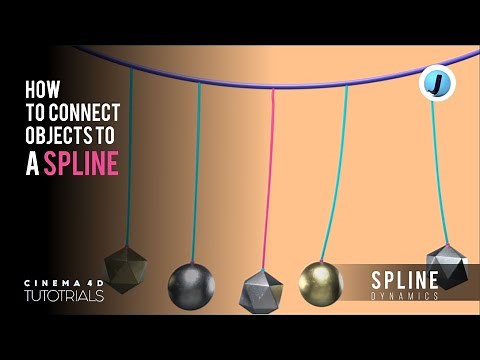 Cinema 4D: How to connect Objects to Spline || Spline Dynamics