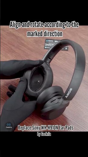 How to Replace Sony WH-H910N Headphones Ear Pads / Cushions | Geekria