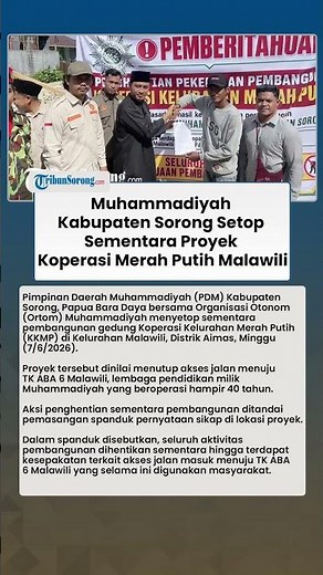 Muhammadiyah Kabupaten Sorong Setop Sementara Proyek Koperasi Merah Putih Malawili