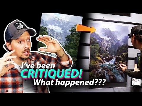 My students CRITIQUED my painting and THIS HAPPENED?!? Painting a Mountain River Landscape in OILS!