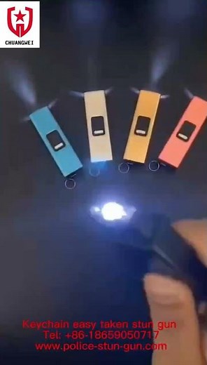 Colorful Personal Self Defense Weapon Keychain Taser Shocker Mini Stun Gun for Women Security