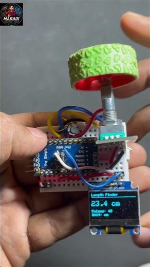 DIY Digital Length Measuring Meter Using Arduino Pro Mini | Rotary Encoder + OLED Display