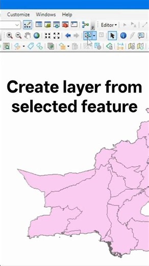 ArcGIS Trick: Create Layer from Selected Features Instantly #shorts #shortvideo #gis #map #arcgis
