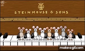 Happy Birthday Musical Mice - played on the piano on Make a GIF