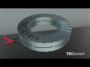 TEC Series Wedge Locking Washers -- 3D Installation Model of how it works!