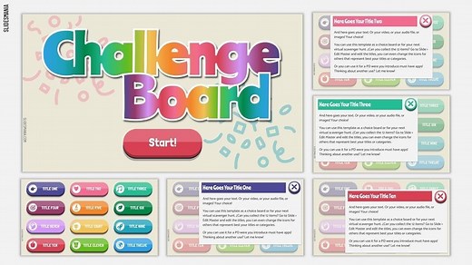 Challenge Board. Free PowerPoint template & Google Slides theme - SlidesMania