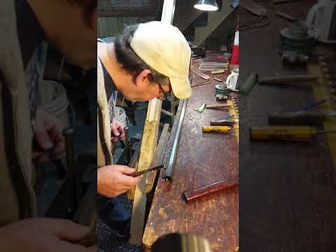 Inletting a swamped barrel using inlet black.