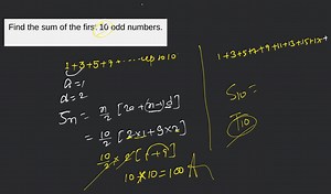 Find the sum of the first 10 odd numbers.... | Filo