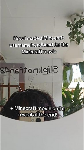 Minecraft movie headband tutorial #aminecraftmovie #minecraftmovie #minecraft