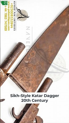 Rare 20th Century Copy – Sikh-Style Katar Dagger with Dual Percussion Cap Pistols #sword #history