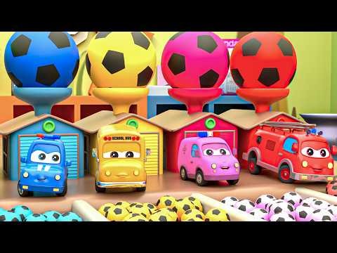 Super Simple song - Baby Shark + Humpty Dumpty | 5 Garage with Cars | Baby Nursery Rhymes