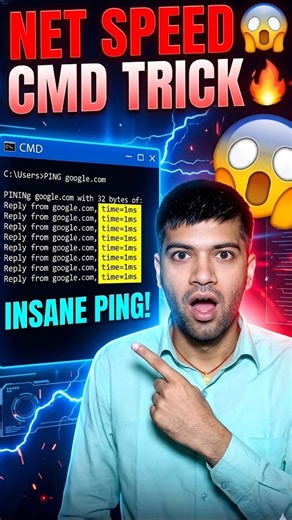 Internet Speed Check CMD Se 😱 5 Sec Trick! #shorts