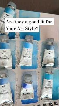 do MaimeriBlu watercolors suit your art style? swatching all the blues in my collection💙#maimeriblu
