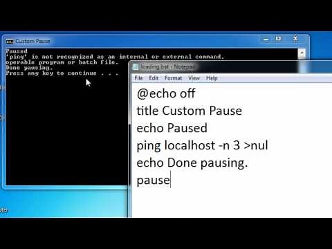 Batch Scripting - 9 - Custom Pause and Animation