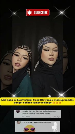 Adik kaka ini kompak buat tutorial transisi makeup baddas #tiktokviral #velocity #trendingshorts