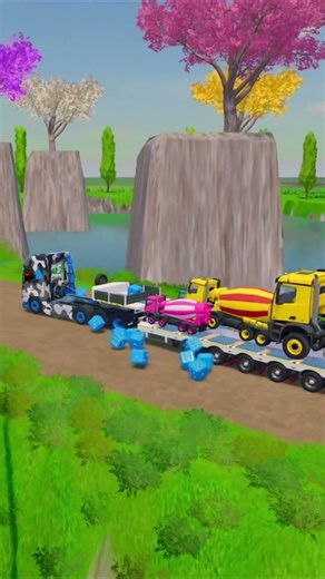 MEGA TRANSPORTING MIXER TRUCK🚚 WITH DOUBLE FLATBED TRAILER TRUCK PART1 #FS22 #farmingsimulator22