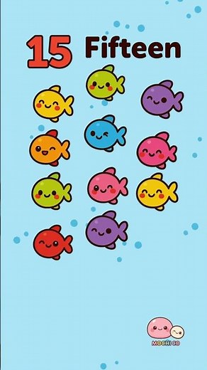 Count Fish from 1 to 15 🐠 | Calm Learning for Kids | Little Mochi Co