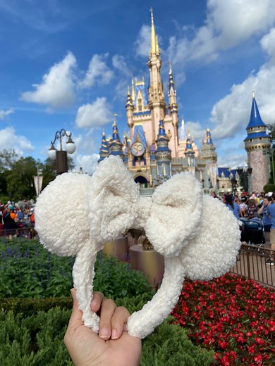 Sherpa Cream Disney Ears, Disney Ears, Cream Ears, Disney Holiday Headband, Mickey Minnie Mouse. Black Minnie Ears. Plush Disney Ears. - Etsy