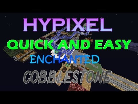 Hypixel Skyblock - Quick Tutorial on getting Enchanted Cobblestone Easy! (PATCHED)