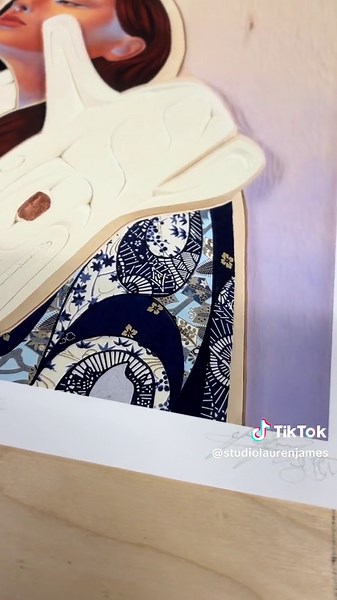 Introducing Studio Lauren James, the new home for collaborative works by artists Lauren Brevner & James Nexw’Kalus-Xwalacktun Harry. Honouring nearly a decade of collaboration, this holiday season Studio Lauren James will be launching a brand new shop, including limited edition prints and collectible jewelry. Here is a look back at some favourite prints from over the years, coming soon to the shop. #limitedesitionprint #salishart #portraiture #collaboration