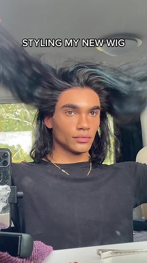 First time straightening a wig 🤪