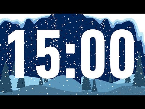 Winter Themed 15 Minute Timer Video | Snowy Day | Classroom Timer | Winter Vibes | Wintery Countdown